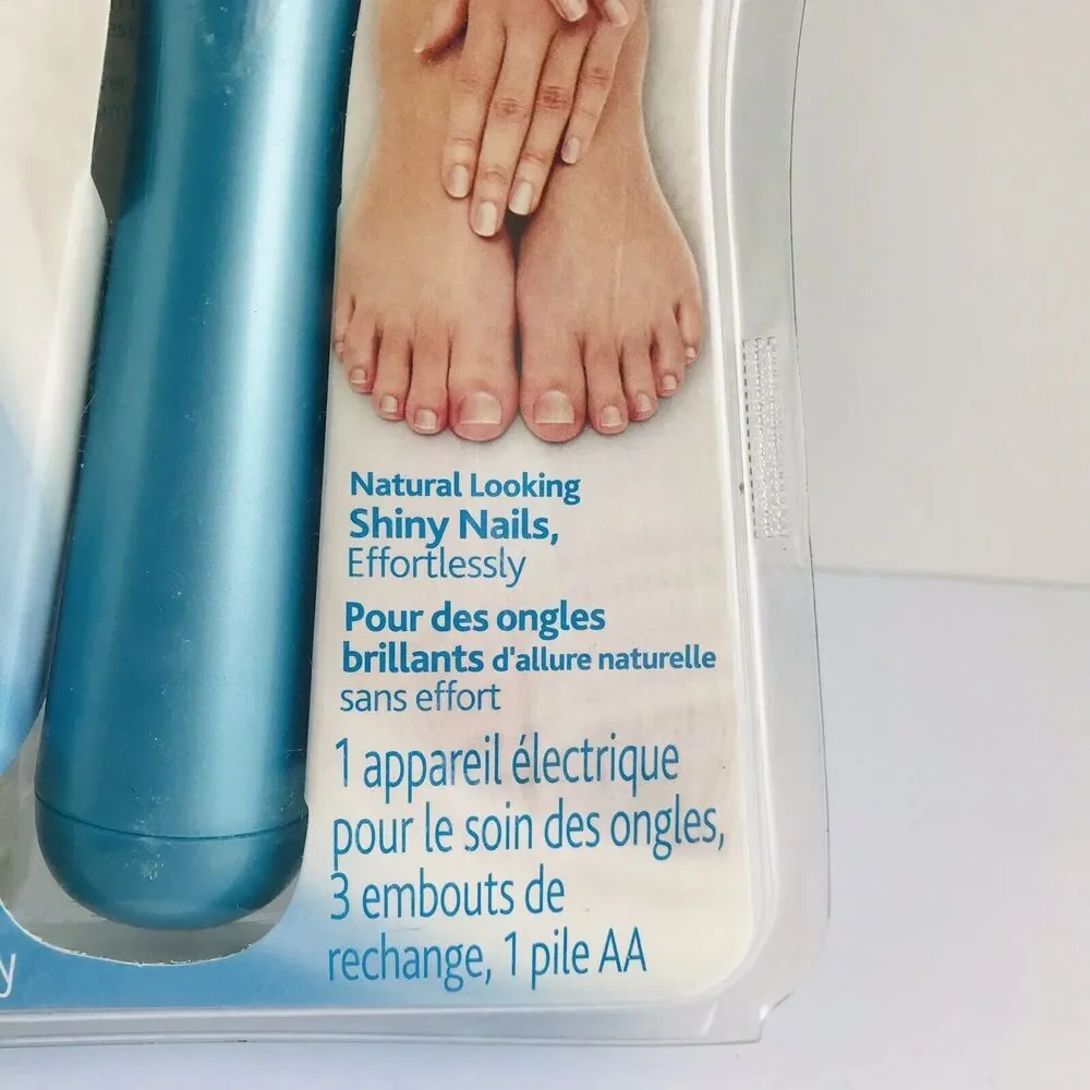 NEW AMOPE -PEDI PERFECT NAIL ELECTRONIC CARE SYSTEM WITH 3 REFILLS